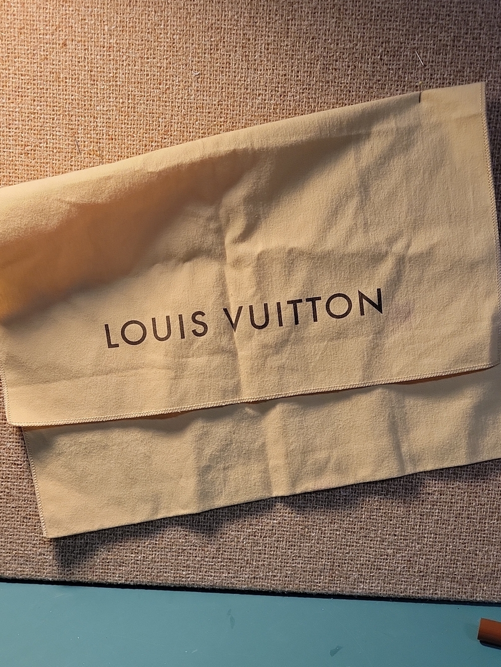 Louis Vuitton Tan Logo Dust Bag